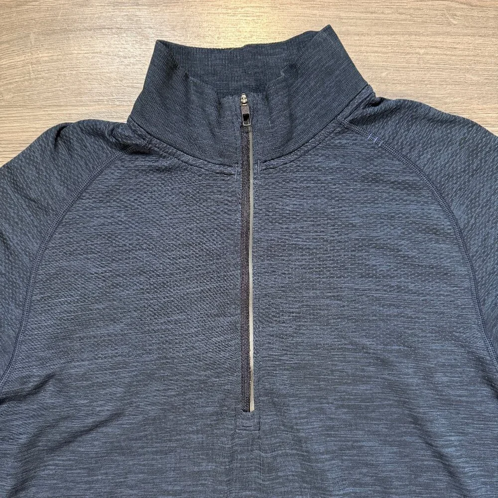 Lululemon Men's Metal Vent Tech 1/2 Zip - Navy - Picture 3 of 8